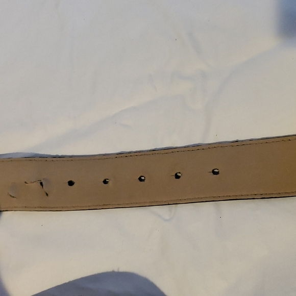 𝅺Two Guess cream and sparkle & black /silver  leather belts XL - Picture 10 of 11